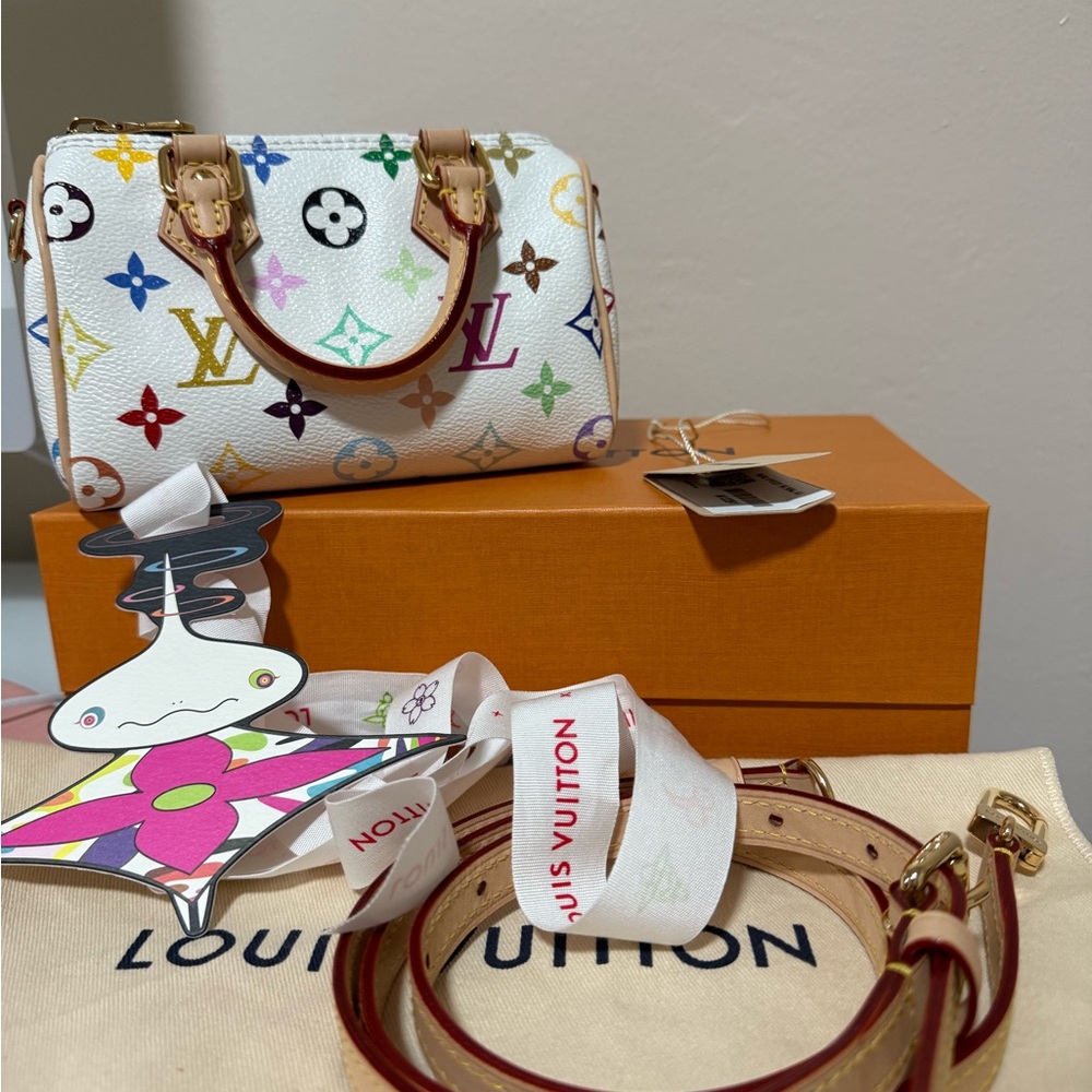 Louis Vuitton White Multicolor Mini Bag